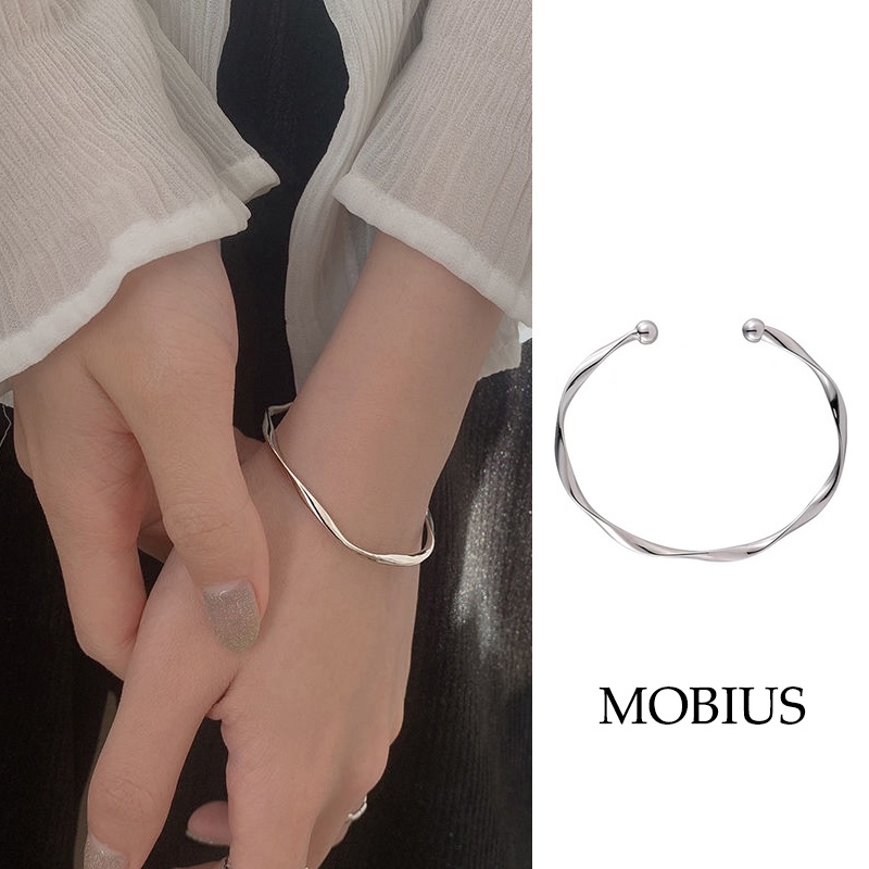 สร้อยข้อมือ ชุบทอง ชุบเงิน แบบบิดเปิด เรียบง่าย เครื่องประดับ สําหรับผู้ชายและผู้หญิง