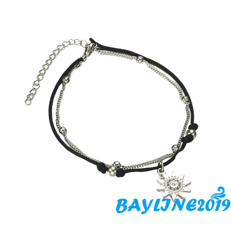 Bay- สร้อยข้อเท้า ลูกปัด ปรับได้ สไตล์โบโฮ ชายหาด เครื่องประดับ สําหรับผู้หญิง ของขวัญวันเกิด