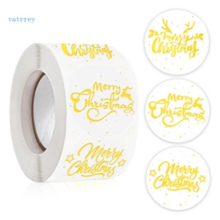 Va สติกเกอร์ฉลากใส ลาย Thank You Merry Christmas สําหรับติดตกแต่งกล่องการ์ด 500 ชิ้น