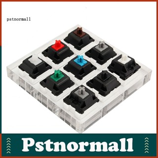 Pstnormall เครื่องทดสอบคีย์บอร์ดอะคริลิค 9 ปุ่มกด พลาสติกใส สําหรับสวิตช์ Cherry MX