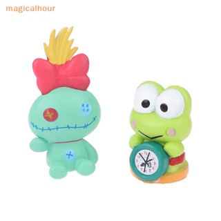 Magicalhour^^ ของเล่นฟิกเกอร์นาฬิกาปลุก PVC ลาย Keroppi ขนาดมินิ 2.5 ซม. DIY สําหรับเด็ก