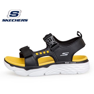 Skechers_ MAX CUSHION รองเท้าแตะลําลอง น้ําหนักเบา ระบายอากาศ เหมาะกับการเล่นกีฬา โยคะ สําหรับผู้ชาย ไซซ์ 40-45