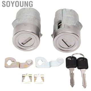 Soyoung Front Door Lock Cylinder Kit  15298924 Left Right Switch Easy Installation Robust for Car