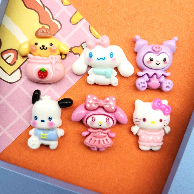 ใหม่glossy Sanrio Pacha Dog Melody DIYเรซิ่นอุปกรณ์เสริมครีมกาวเคสโทรศัพท์กิ๊บติดผมถ้วยน้ําสติกเกอร์