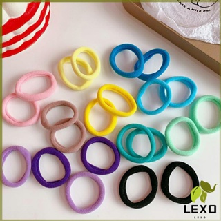 LEXO ยางมัดผมสีพื้น สีสันสดใสแพ็คมาในกระปุ๊ก 50 เส้น/กระป๋อง rubber band