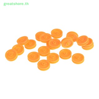 Greatshore รอกสายพานพลาสติก รู 2 มม. สีส้ม สําหรับเครื่องบินบังคับวิทยุ DIY 20 ชิ้น