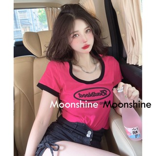 Moon  เสื้อครอป เสื้อแฟชั่นผู้หญิง y2k สีพื้น สําหรับผู้หญิง ใส่ไปคลับ ปาร์ตี้ 2023 NEW 23070621 Stylish fashion พิเศษ ทันสมัย A29J1SJ 36Z230909