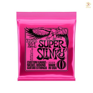 Ernie Ball 2223 Super Slinky สายกีตาร์ไฟฟ้า นิกเกิล แผล 9-42