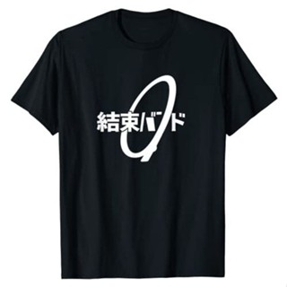 เสื้อยืด พิมพ์ลายกราฟฟิคตัวอักษร Kanji Hiragana Kessoku Rocker สไตล์ญี่ปุ่น แฟชั่นสําหรับผู้หญิง    