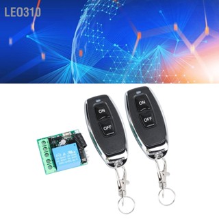  Leo310 ตัวรับสัญญาณรีเลย์เครื่องส่งสัญญาณ RF DC 12V 1 ช่องสัญญาณสวิตช์ควบคุมระยะไกลไร้สายสำหรับไฟล็อคประตู