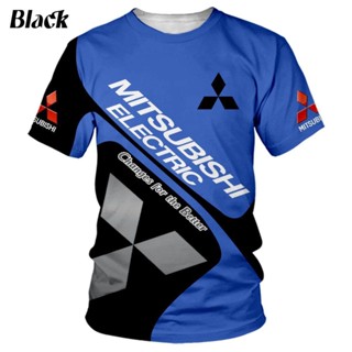 เสื้อยืดลําลอง แขนสั้น คอกลม พิมพ์ลายอนิเมะ Mitsubishi 3D โอเวอร์ไซซ์ สําหรับผู้ชาย 02