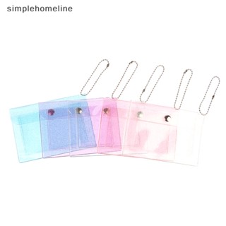 [simplehomeline] ใหม่ พร้อมส่ง กระเป๋าสตางค์ PVC ใส กันน้ํา สําหรับใส่บัตรเครดิต บัตรประจําตัวประชาชน 1 ชิ้น