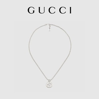 [พร้อมกล่องบรรจุภัณฑ์] พร้อมส่ง GUCCI GUCCI สร้อยคอเงินคู่ G