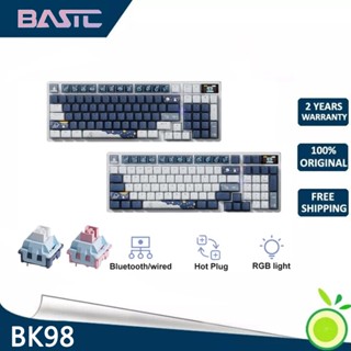 Bastc BK98 คีย์บอร์ดไร้สาย บลูทูธ สามโหมด