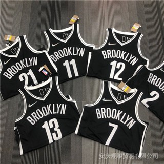 เสื้อกีฬาบาสเก็ตบอล NBA Brooklyn Nets ครบรอบ 75 ปี สีดํา # 7 Harden 13 Irving 11 445962