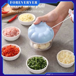 Mini Hand Chopper คู่มือการใช้เชือกเครื่องเตรียมอาหารด้วยตนเอง Multi-functional Garlic Picker ในครัวเรือนกระเทียมบดกระเทียมครัวเครื่องหั่นกระเทียม fore