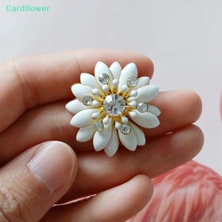 &lt;Cardflower&gt; กระดุมโลหะอัลลอย รูปดอกทานตะวัน ดอกทานตะวัน สําหรับตกแต่งผมเจ้าสาว DIY 5 ชิ้น ต่อล็อต