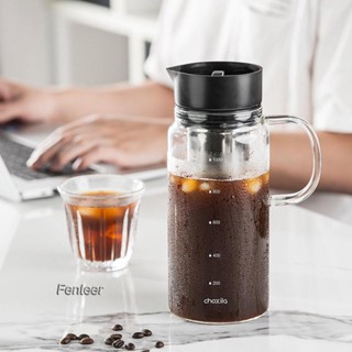 [Fenteer] เครื่องชงกาแฟเย็น เหยือกชงชาเย็น พร้อมตัวกรองสเตนเลส กันรั่ว สําหรับชงชา กาแฟเย็น