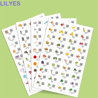 Lilyes สติกเกอร์ภาษาอังกฤษ กันน้ํา เสริมการเรียนรู้เด็กประถม 4 10 แผ่น