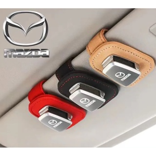 MAZDA LOGO car sun visor alloy material glasses clip CX-8 CX-5 CX-9 CX-7 RX-8 ATENZA CX-4 CX-30 MX-5 CX-30EV Axela interior modification business card storage Alcantara sunglasses clip