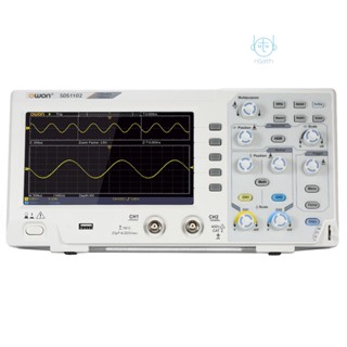 [mjia] Owon SDS1102 เครื่องวัดออสซิลโลสโคปดิจิทัล หน้าจอ LCD 7 นิ้ว 2CH 100MHz 1GS/s