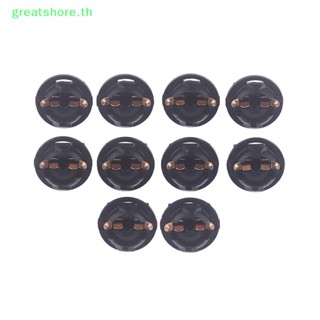 Greatshore แผงซ็อกเก็ตหลอดไฟ พลาสติก T10 สีดํา สําหรับรถยนต์ 10 ชิ้น