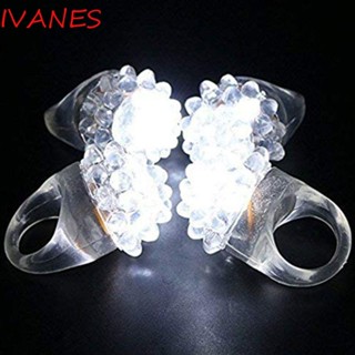 Ivanes แหวนไฟกระพริบ Led รูปสตรอเบอร์รี่ เรืองแสงในที่มืด สีสันสดใส ของเล่นสําหรับเด็ก