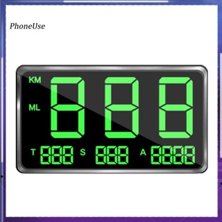 เครื่องวัดความเร็วดิจิทัล GPS HUD MPH หน้าจอมอนิเตอร์ C80 สําหรับรถยนต์