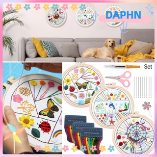 DAPHS ชุดอุปกรณ์เย็บปักถักร้อย ปักครอสสติตช์ Diy สําหรับผู้เริ่มต้น ตกแต่งบ้าน