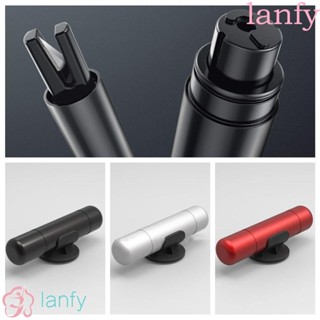 Lanfy ค้อนทุบหน้าต่างรถยนต์ ประหยัดชีวิต 2 In 1 ขนาดเล็ก สีแดง เงิน ดํา