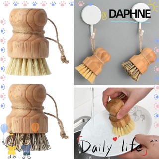 Daphne แปรงไม้ไผ่ สําหรับขัดทําความสะอาดจาน ในครัวเรือน