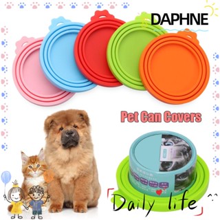 Daphne ฝากระป๋องอาหารสัตว์เลี้ยงซิลิโคนฝาปิดกระป๋องหลากสี