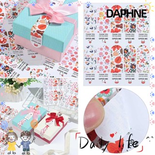 DAPHNE 100PCS 5 Designs Thank You Stickers Floral Patterns Open Me For Your Order Packaging Decoration Gift Wrapping Online Retails 2*7cm Sealing Labels