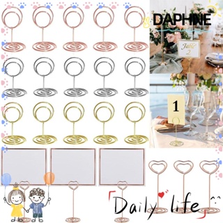 DAPHNE แคลมป์หนีบกระดาษ โลหะ รูปตัวเลขโรแมนติก สําหรับตกแต่งโต๊ะงานแต่งงาน 1 ชิ้น