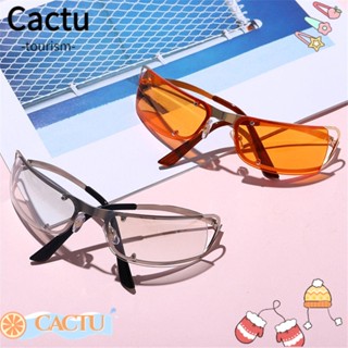 Cactu Y2K แว่นกันแดด UV400 แว่นตาพังก์ ผู้หญิง แว่นตากันแดด