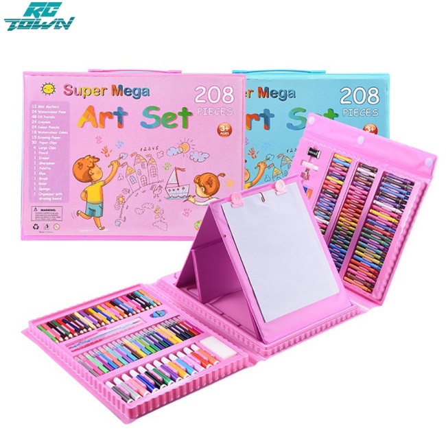 Rctown ชุดระบายสี อเนกประสงค์ ลายการ์ตูนชินจัง สําหรับเด็ก 208 ชิ้น