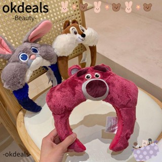 Okdeals ที่คาดผม ผ้ากํามะหยี่ขนนิ่ม ลายการ์ตูนหมีน่ารัก เครื่องประดับ สําหรับเด็กผู้หญิง