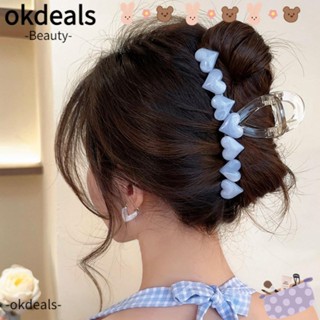 OKDEALS กิ๊บติดผมอะคริลิคใส รูปหัวใจ น้ําหนักเบา แฟชั่นสําหรับผู้หญิง