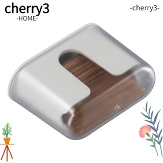 CHERRY3 กล่องเก็บไม้จิ้มฟัน แบบกด แบบสร้างสรรค์ สีขาว สําหรับบ้าน