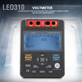 Leo310 Uni T UT511 เครื่องทดสอบความต้านทานฉนวนอัตโนมัติแบบดิจิตอล Megohmmeter Voltmeter