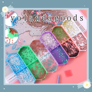 ☆YOLA☆ Nail Art Diamond Painting Tray Large Capacity Diamond Storage Tray Beading Plates Cross Stitch Embroidery Accessories Plastic Upgrade Diamond Painting Drill Plate/Multicolor