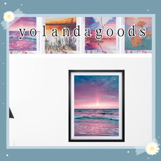 Yola ภาพจิตรกรรมปักคริสตัลลาย By Number Sunset Beach ติดประดับเพชร 5D Diy สําหรับตกแต่งบ้าน