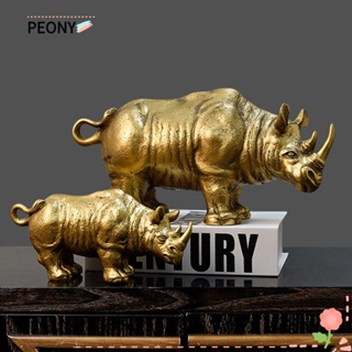 Peonypavilion รูปปั้นแรด รูปปั้นสัตว์ สไตล์โมเดิร์น สําหรับตกแต่งบ้าน