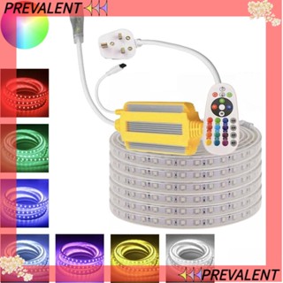 PREVA แถบไฟ RGB LED กันน้ํา 60 ลิตร ต่อม. SMD5050 220V~240V 10 ม. พร้อมเทปสวิตช์ LED