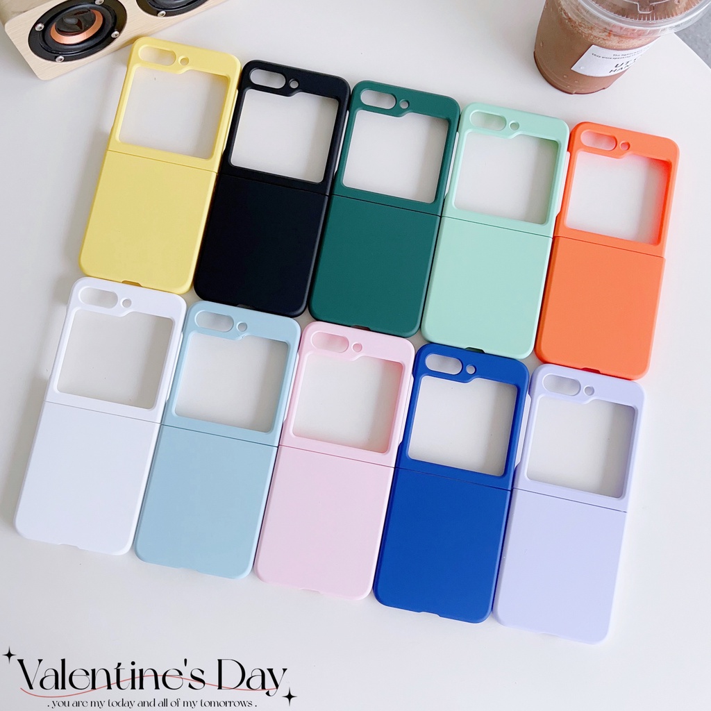Simple Flip Plain Purity Casing สําหรับ Samsung Galaxy Z Flip 6 5 พรีเมี่ยม Samsung Z Flip6 Flip5 Flip Z 5 เคสโทรศัพท์ป้องกัน