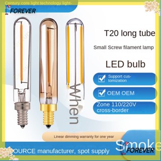 Forever หลอดไฟคริสตัล LED สีขาวอบอุ่น 2200K 2700K 1W E12 E14