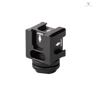 Fw Universal Aluminium Alloy Cold Shoe Camera Mount Adapter with 4 Cold Shoe Mount 1/4 Inch Screw Mount for Microphone LED Video Light Monitors Camera Accessories for   Ni