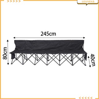 [Ususexa] เก้าอี้ชายหาด 6 คน พับได้ พร้อมกระเป๋าพกพา 6 ที่นั่ง สําหรับตั้งแคมป์ ปิกนิก ปาร์ตี้ สนามหญ้า