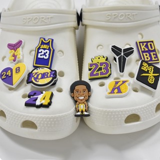 จี้การ์ตูน Star Jibbitz Kobe Bryant Jibits Nba Jibitz Crocsk อุปกรณ์เสริม สําหรับตกแต่งรองเท้าบาสเก็ตบอล