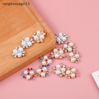 [Rangevoyage] กิ๊บติดผม ประดับไข่มุก คริสตัล พลอยเทียม DIY 10 ชิ้น [TH]